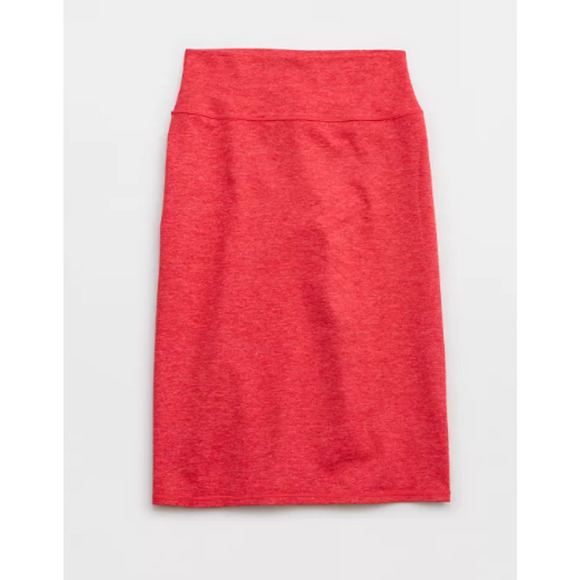 Offline By Aerie Red The Hugger Midi Skirt - Size Small - Picture 1 of 8
